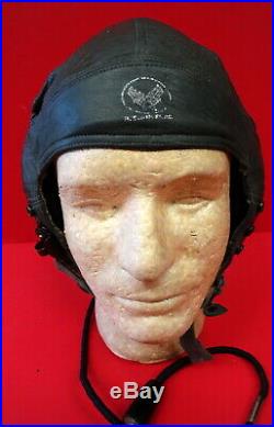 AIR FORCE TYPE A-13 LEATHER FLYING HELMET WithRECEIVERS