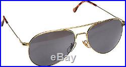 AO Eyewear Gold Aviators 58mm Grey Lenses, Milspec Air Force Pilot Sunglasses