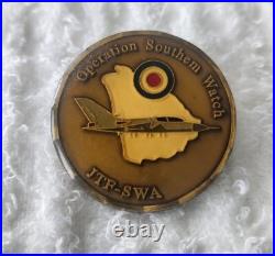 AUTHENTIC BRITISH ROYAL AIR FORCE SOUTHERN WATCH OLD and RARE CHALLENGE COIN