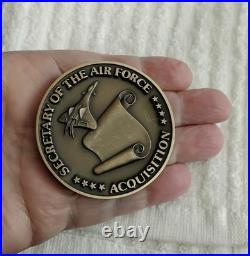 AUTHENTIC DOD DOW SECRETARY OF THE AIR FORCE for ACQUISITION RARE CHALLENGE COIN