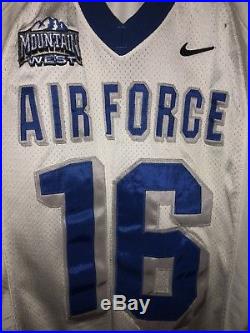 Adam Fitch Game Worn Used Air Force Falcons NCAA Football Jersey Size Large #16