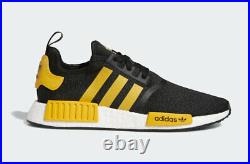 Adidas Originals NMD R1 Core Casual Shoes Black Yellow Gym Fun FY9382 Size 13