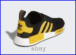 Adidas Originals NMD R1 Core Casual Shoes Black Yellow Gym Fun FY9382 Size 13