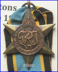 Air Crew Europe Star Casualty Medal Group RAF 115 Squadron KIA first op