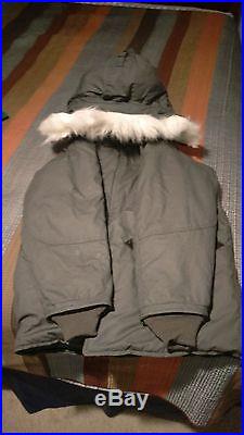 Air Force Cold Weather Military Issued PARKA Jacket N-3B Synthetic Fur Large