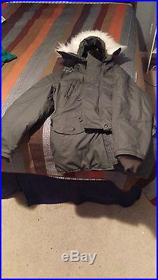 Air Force Cold Weather Military Issued PARKA Jacket N-3B Synthetic Fur Large