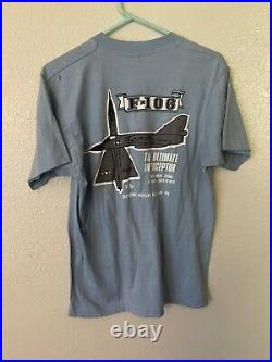 Air Force F-106 Vintage Shirt Size L Single Stitch Screen Stars Press
