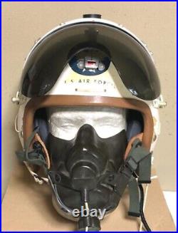 Air Force Flight Helmet USAF P1 modified P-4A helmet A-14B oxygen mask real 1950