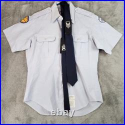 Air Force Junior ROTC Uniform Set Jacket 38R Pants 33R Shirt 16 Tie Vintage 82