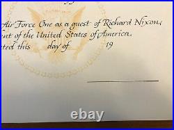 Air Force One / Blank AF#1 Fight Certificate / President Richard M. Nixon