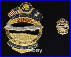 Air Force One George Bush USAF Presidential Inauguration Badge and Pin Set