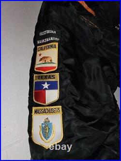 Air Force Vintage MA-1 flight / Flying USAF bomber jacket With Patches XL