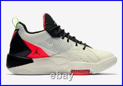 Air Jordan Zoom 92 Sail Flash Crimson Black White Shoes CK9183-100 Size 10.5