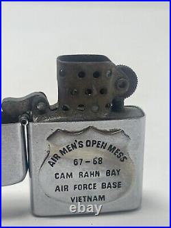 Air Mens Open Mess 67-68 Cam Rahn Bay Air Force Base VIETNAM Tiger Lighter