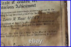 Airforce Award Berlin Airlift 1961-1962 Captain Louis R Rossi USAF