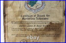 Airforce Award Berlin Airlift 1961-1962 Captain Louis R Rossi USAF