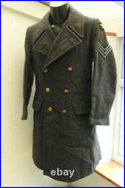 An Original WW2 Dated Military Blue Great Over Coat RAF Uniform Air Force (5442)