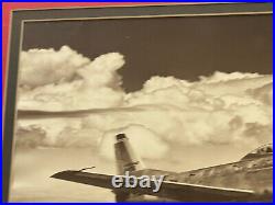 Antique Aviation Photograph WW2 United States Air Forced Aerial Sky Landscape