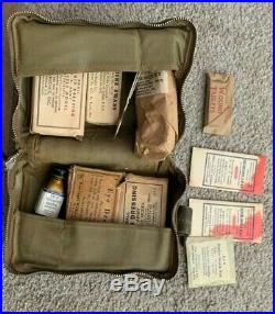Army Air Force Aeronautic Medical Kit, LOADED with First Aid Items, Sulfanilamide