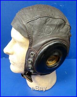 Army Air Forces Pilots Type A-11 Leather Flying Helmet- Large