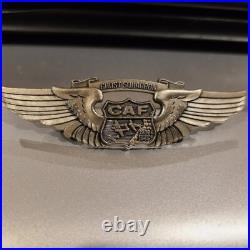 Authentic US Ghost Squadron Pin Commemorative Air Force Wings, Vintage 80s