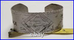 Authentic WWII 1946 Okinawa United States Air Force Engraved Trench Art Bracelet