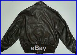 Avirex Ltd A2 Leather Flight Jacket Vintage 80s USAF USA Made Air Force