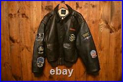 Avirex Ltd A-2 Ww2 Us Air Force Bomber Pilot Vintage Biker Leather Jacket 44-l