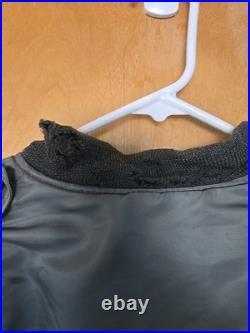 BLUE ANCHOR 1950's Korean War L-2B USAF NYLON Air Force FLIGHT JACKET GREEN M