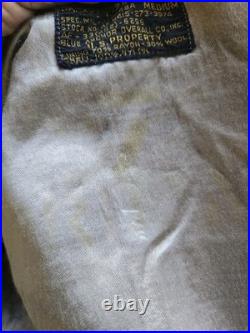 BLUE ANCHOR 1950's Korean War L-2B USAF NYLON Air Force FLIGHT JACKET GREEN M