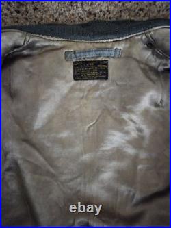 BLUE ANCHOR 1950's Korean War L-2B USAF NYLON Air Force FLIGHT JACKET GREEN M