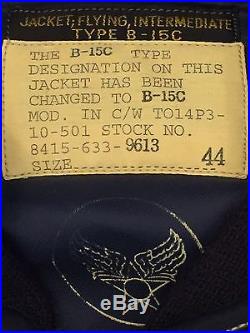 BUZZ RICKSON'S B-15C Flight Jacket Size44 Toyo-USAF Military LARGE