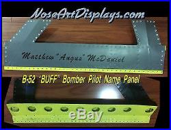 B-52 Pilot Window Name Panel USAF B52 Bomber Retirement Gift BUFF AirForce