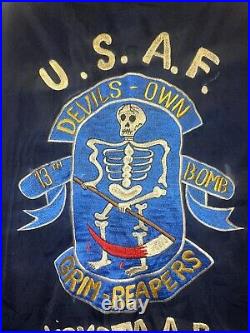 Blue USAF Jacket With 13th Bombardment Squadron Embroidery Yokota AB (G)