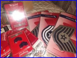 Box Lot of Military Items Ribbons Patches Medals Pins USAF Air Force Navy