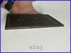 Brass Air Force Reserve Base Airport Sign AIRCRAFT METAL Airplane Jet Aviation