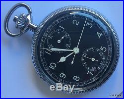 Breitling Military Korean War USAF Navigational Chronograph Timer Pocket Watch