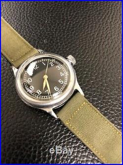 Bulova A-11 16j Ww2 Us Army Air Forces Hacking Navigation Wristwatch
