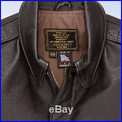 COCKPIT USA Men's USAF 21st Century A-2 Goatskin Leather Jacket BROWN Size 40