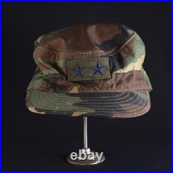 Camouflaged Woodland Cap General Two Stars of the USAF Air Force Original