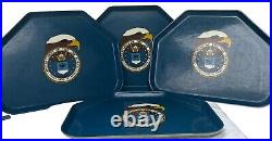 Camtray U. S. Department Of Air Force Eagle Food Tray Vintage 18X14 Set Of 4