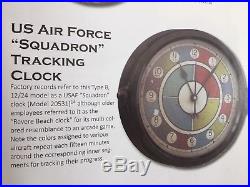 Chelsea Clock Co 8.5 Inch U. S. AIR FORCE Squadron Tracking Clock Restored