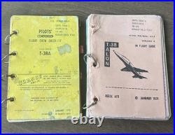 Cold War USAF T-38 Flight Crew Checklist & In-Flight Guide Manuals Lot 1971-1972