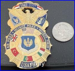 Commemorative US AIR FORCE Security Force BADGE Serial # 83 HALLMARKED COLLINSON
