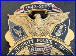 Commemorative US AIR FORCE Security Force BADGE Serial # 83 HALLMARKED COLLINSON