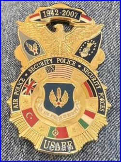 Commemorative US AIR FORCE Security Force BADGE Serial # 83 HALLMARKED COLLINSON