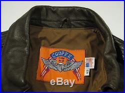 Cooper A2 A-2 Brown Flight USAF Air Force Bomber Leather Goat Skin 40R 40