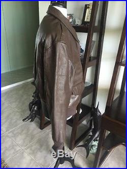 Cooper A-2 Brown Flight US Air Force Bomber Leather Goatskin Jacket 48L XL