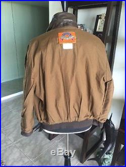 Cooper A-2 Brown Flight US Air Force Bomber Leather Goatskin Jacket 48L XL