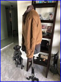 Cooper A-2 Brown Flight US Air Force Bomber Leather Goatskin Jacket Sz 38R M